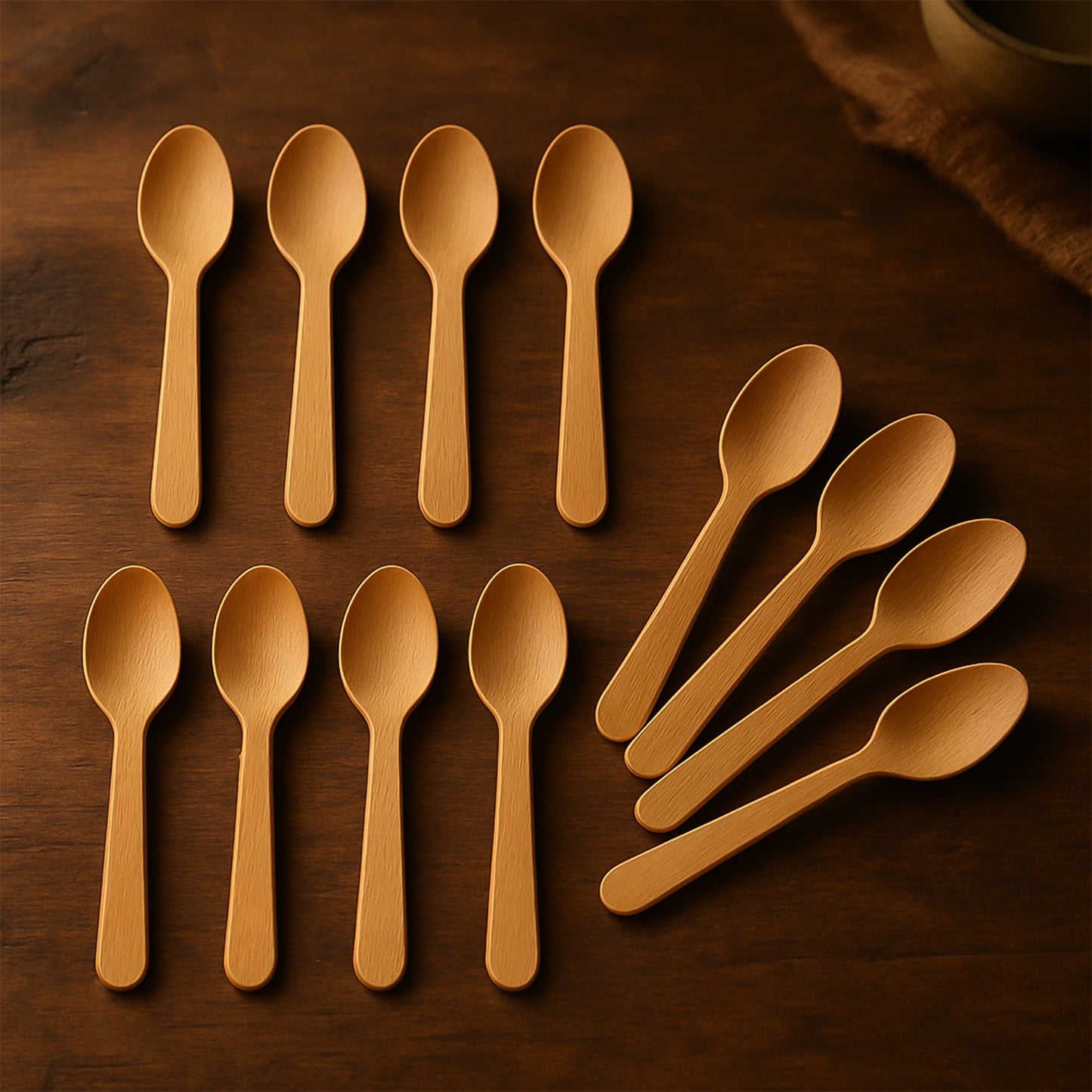 110mm Wooden Tea Spoon ��� 30 Pc
