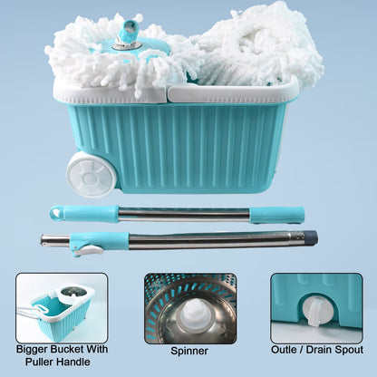 Apex Magic 360�� Spin Mop Cleaning System with Stainless Steel Spi