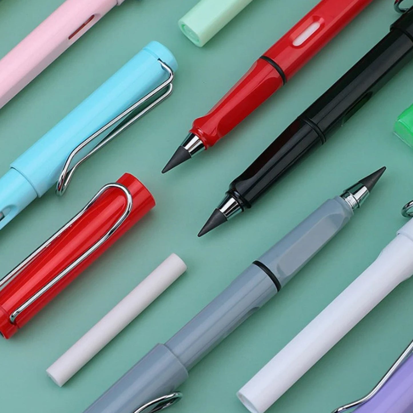 2-in-1 Everlasting Magic Pencil with Replaceable Eraser ��� Inkless, Reusable, Portable (1 Pc / Mix