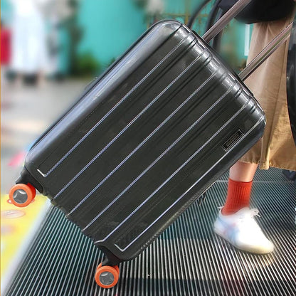 Silicone Suitcase Wheel Covers ��� Noise Reduction & Protection (4 P