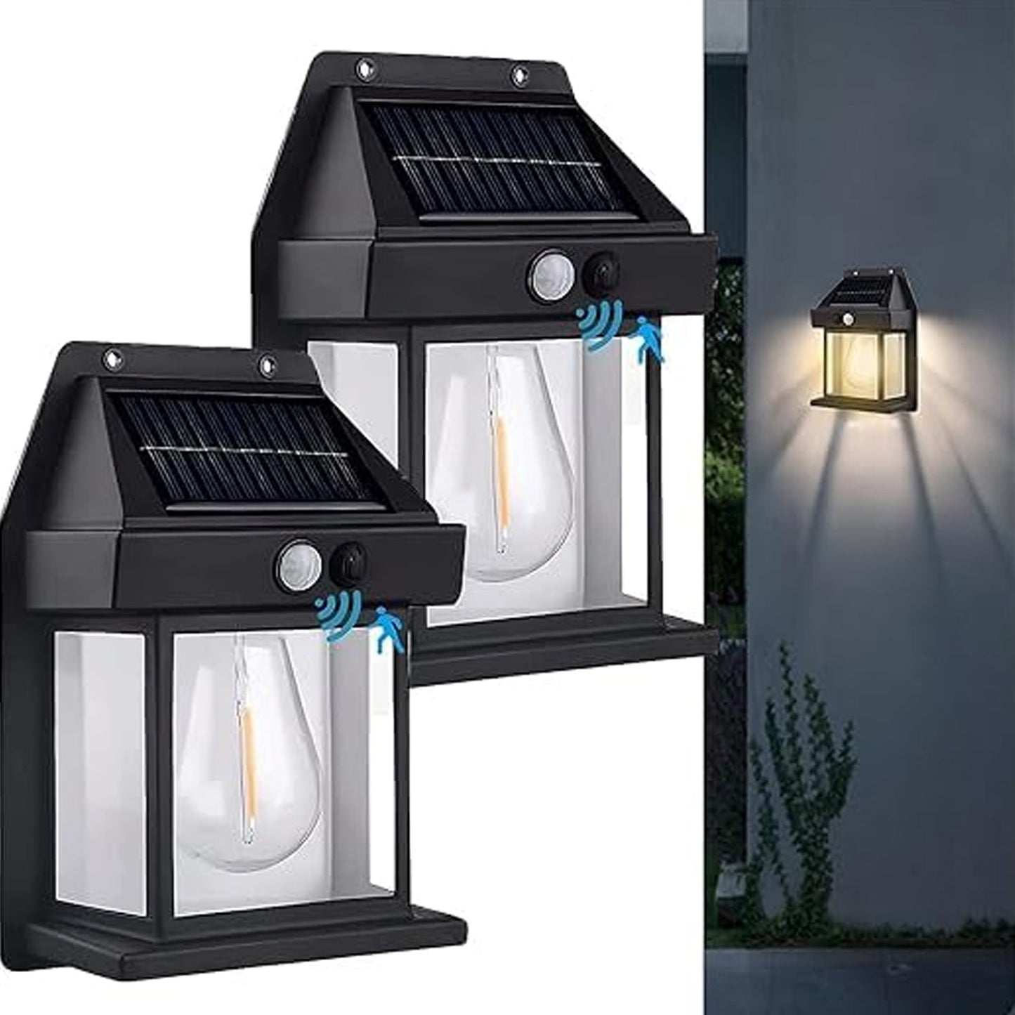 Solar Wall Lamp ��� Wireless Outdoor Light with Motion Sensor & 3