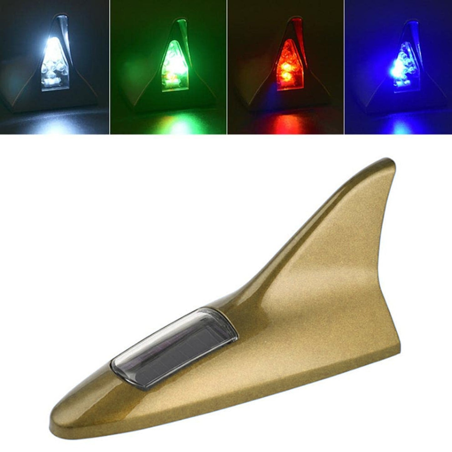 Shark Fin Light With Remote, LED Signal Antenna Solar Shark Fin Car Roof Light Sensor Decoration Flashing Lamps,��Solar Powered Radio Signal for Car Lamp Accessories (1 P