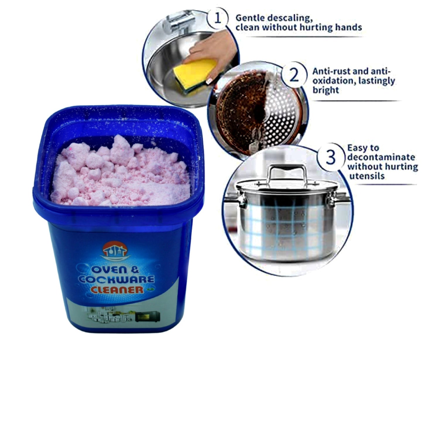 Universal Oven & Cookware Cleaner Powder ��� Stainless Steel, Pot Stain & Rust R