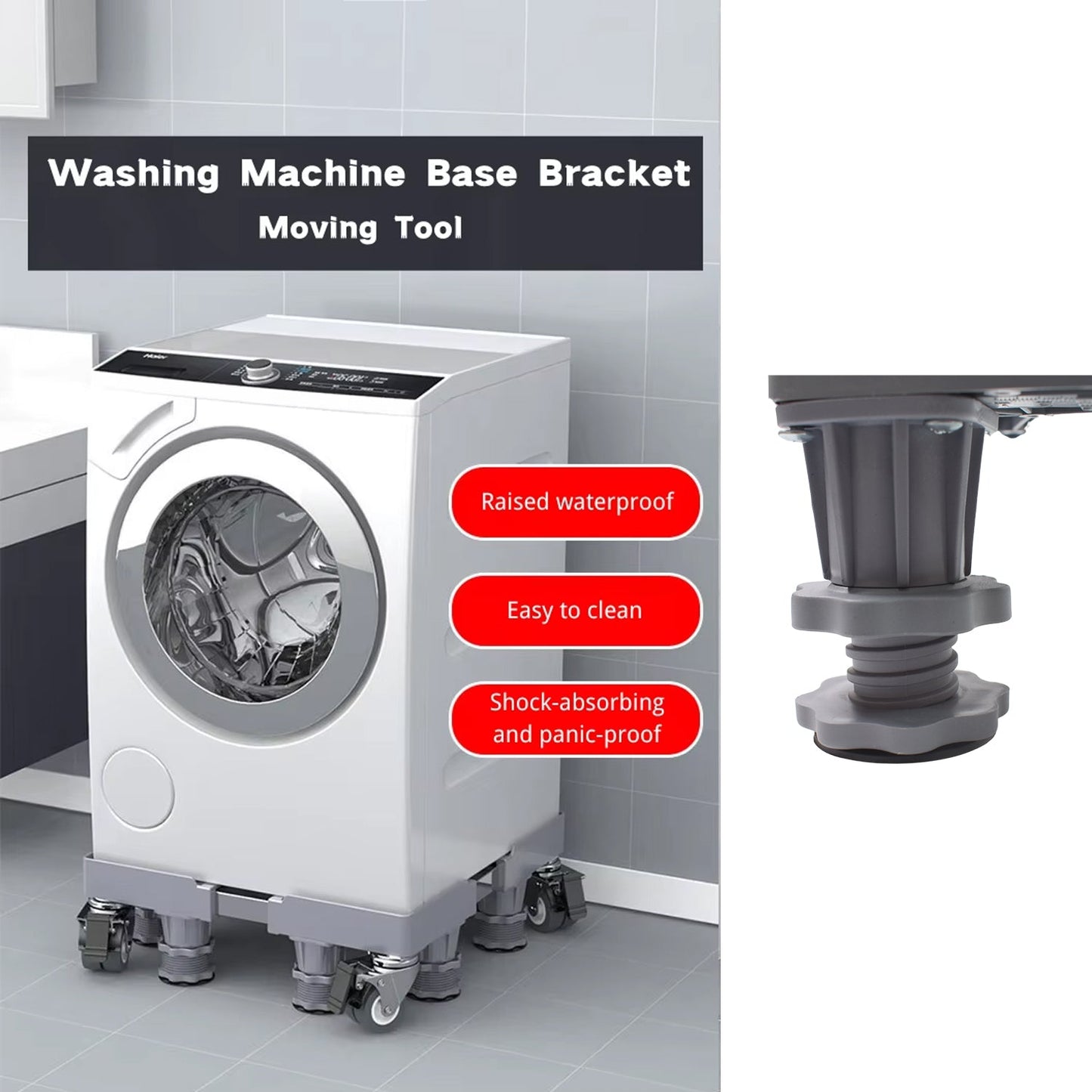 Adjustable Washing Machine Stand (1 Pc / 67��67 Cm Long Adj