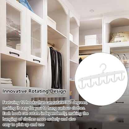 Rotatable Tank Top Hanger ��� Space Saving Closet Organizer for Dorms & Apartments (12
