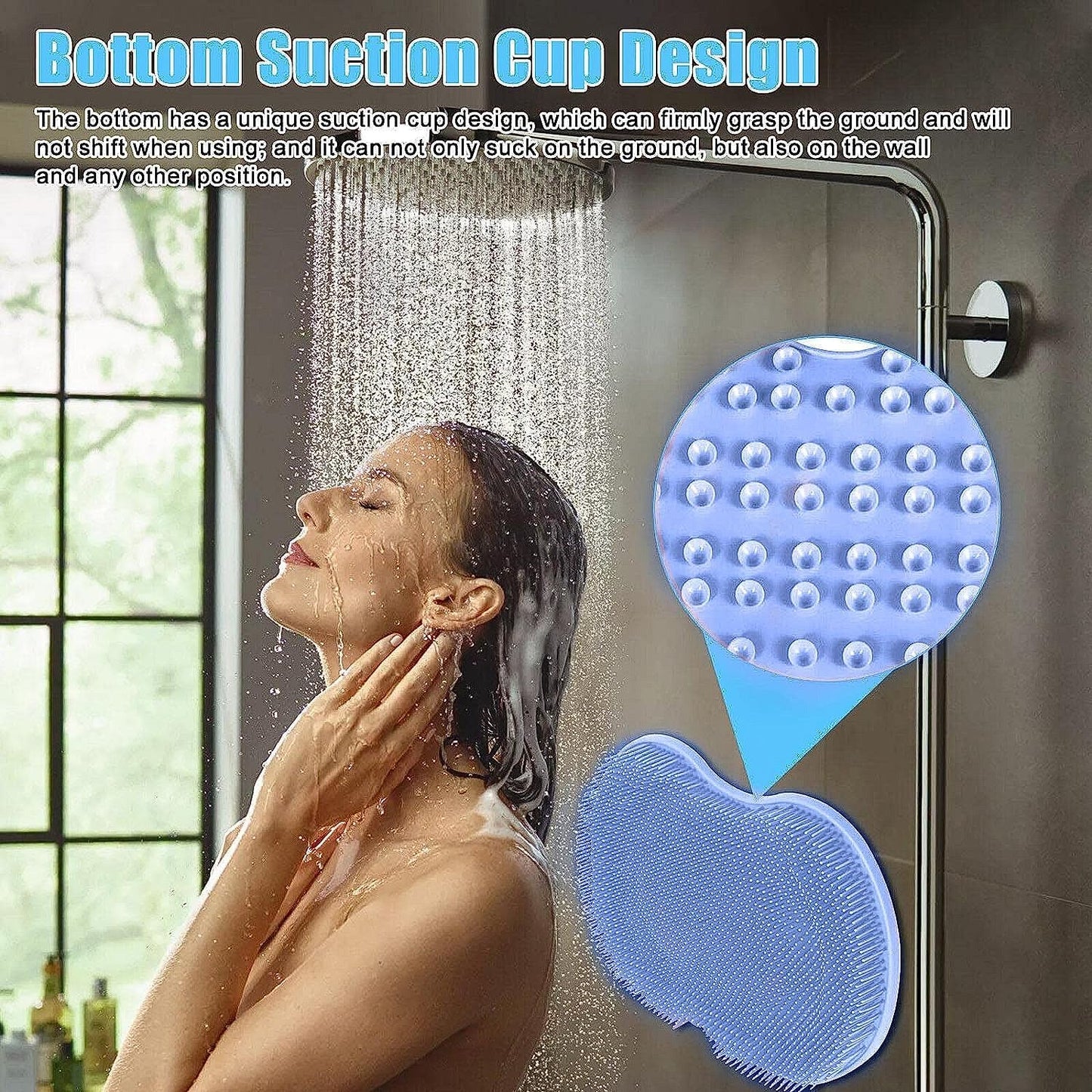 Silicone Bath Massage Cushion ��� Suction Cup Exfoliating Foot Scrubber