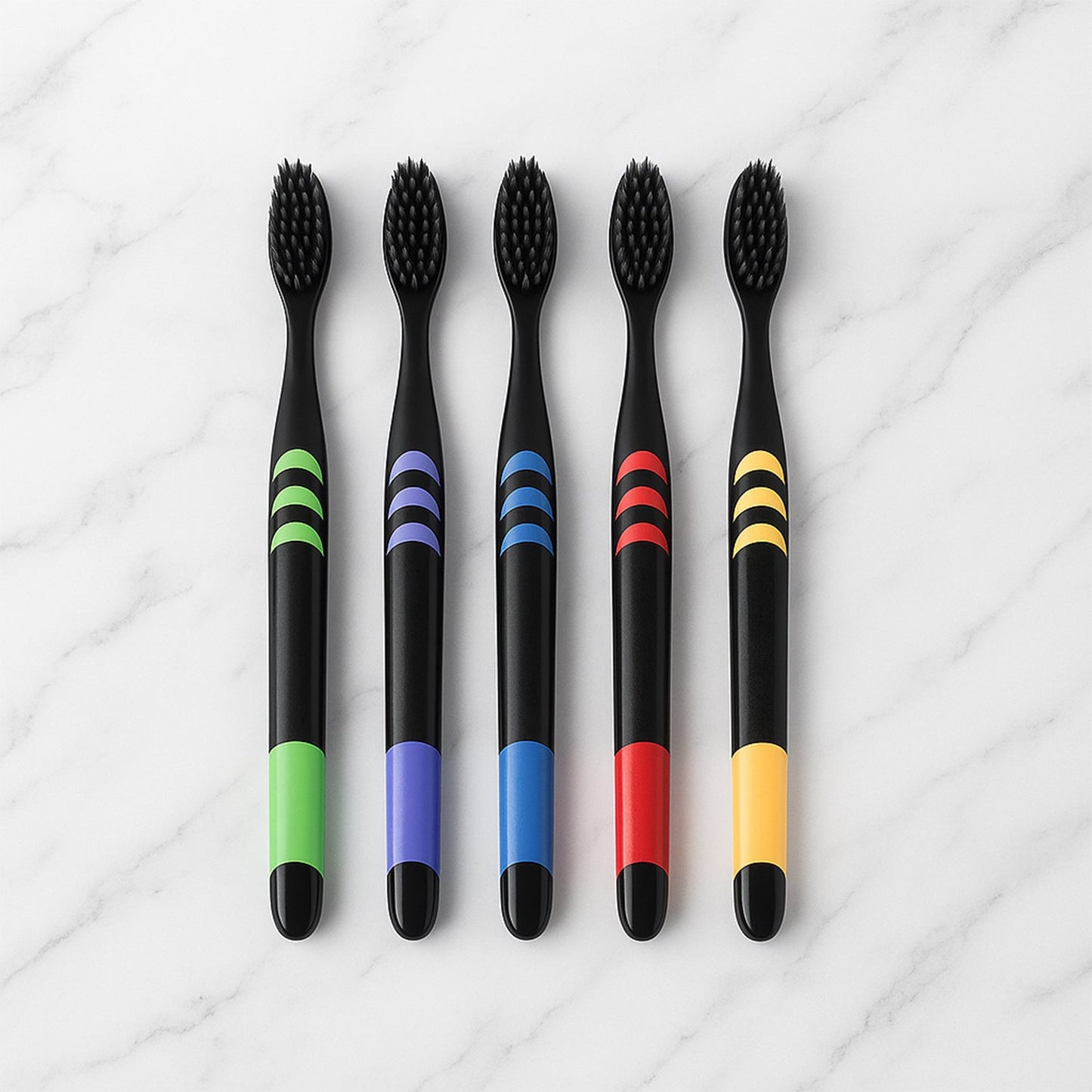Soft Toothbrush With Plastic Round Box for Men and Women, Kids, Adults��Plastic Toothbrush (10 pcs