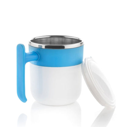 Stainless Steel Insulated Coffee/Tea Mug with Lid ��� Double Wall Hot Beverage Travel Cup, Milk Mug for Office & Home Use