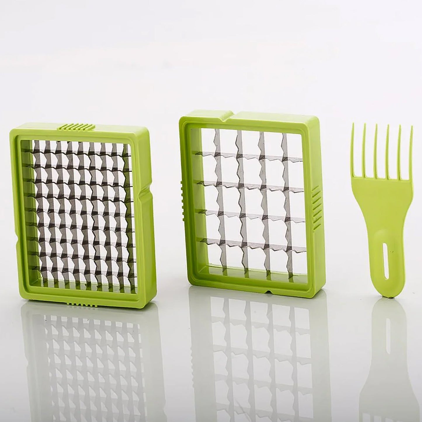 2-in-1 Potato Chipper & Slicer ��� French Fries Maker with Two-Blade Cutter