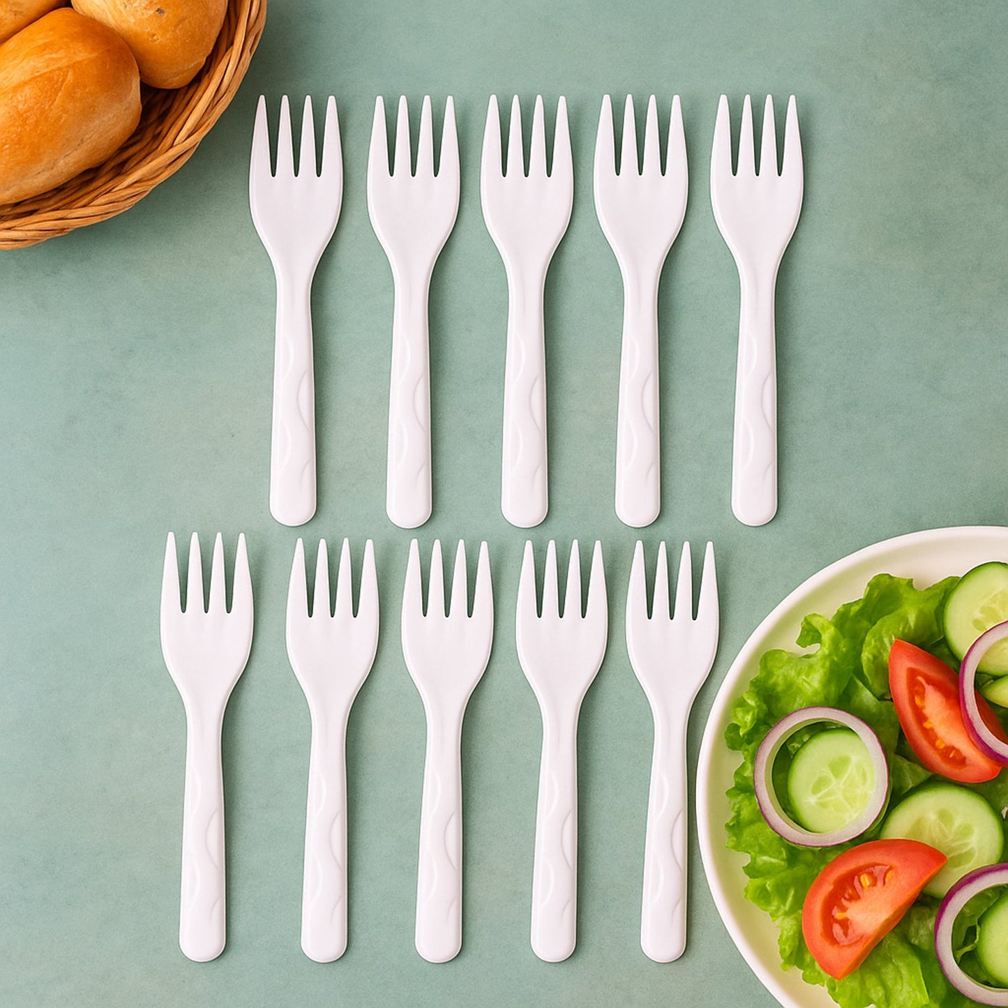 Compostable Bagasse Fork ��� 10 Pc