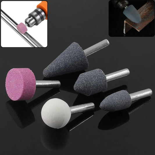 '5 Pcs Shank Abrasive Mounted Stone (Multicolour)