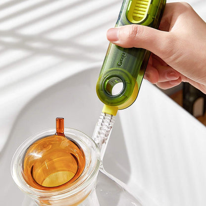 3-in-1 Multifunctional Bottle & Cup Cleaning Brush ��� Lid & Cover Scrubber for Kitchen