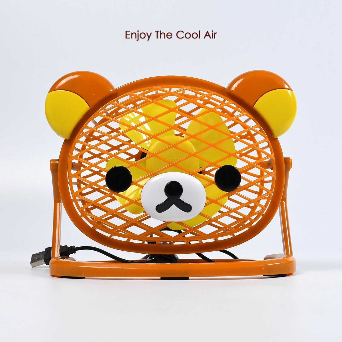 Stylish & Silent: Teddy Bear USB Fan for Any Space ��� Adjustable Co