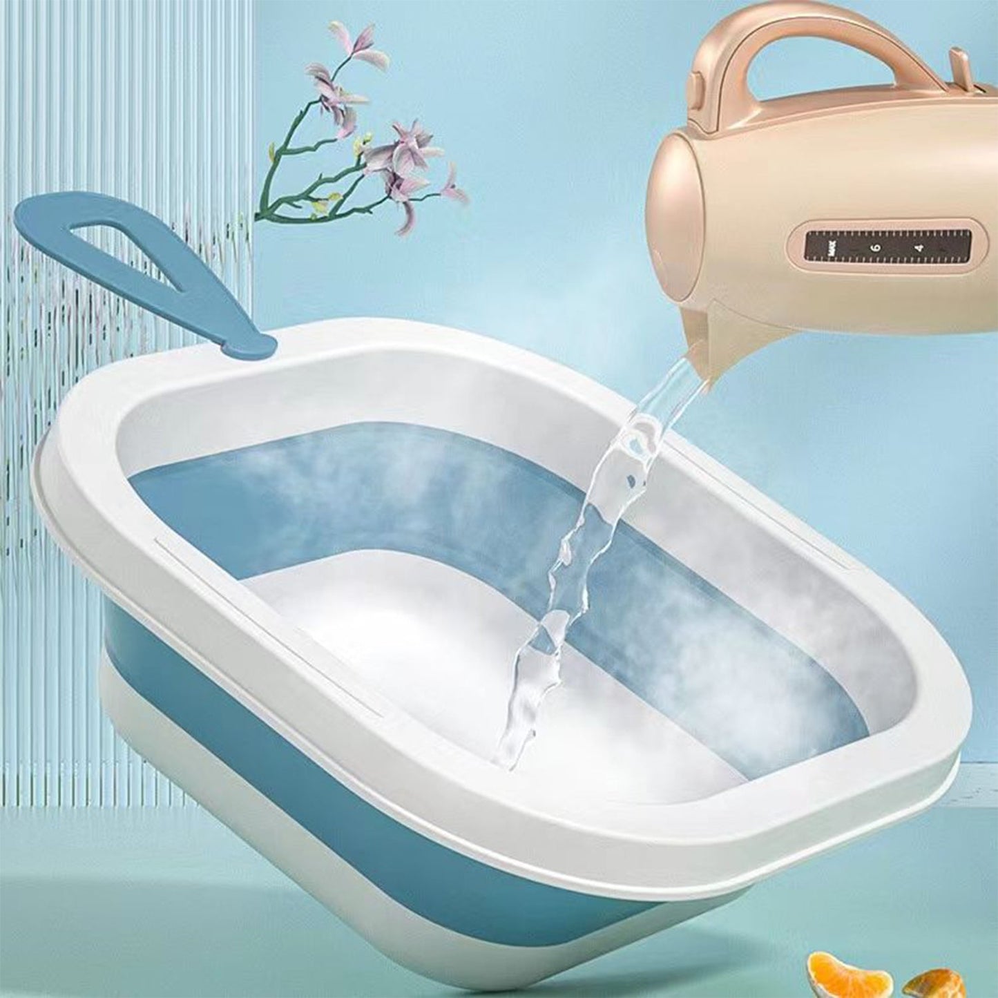 Space-Saving Foldable Baby Wash Basin, Lightweight & Easy to Clean for Home (28��28
