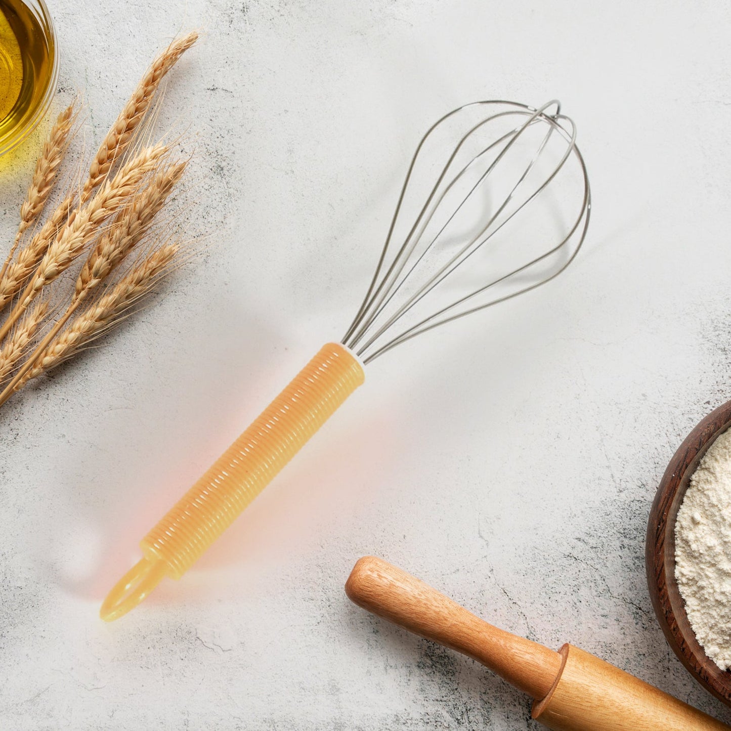 Stainless Steel Manual Whisk ��� Cream, Flour & Egg Mixer (