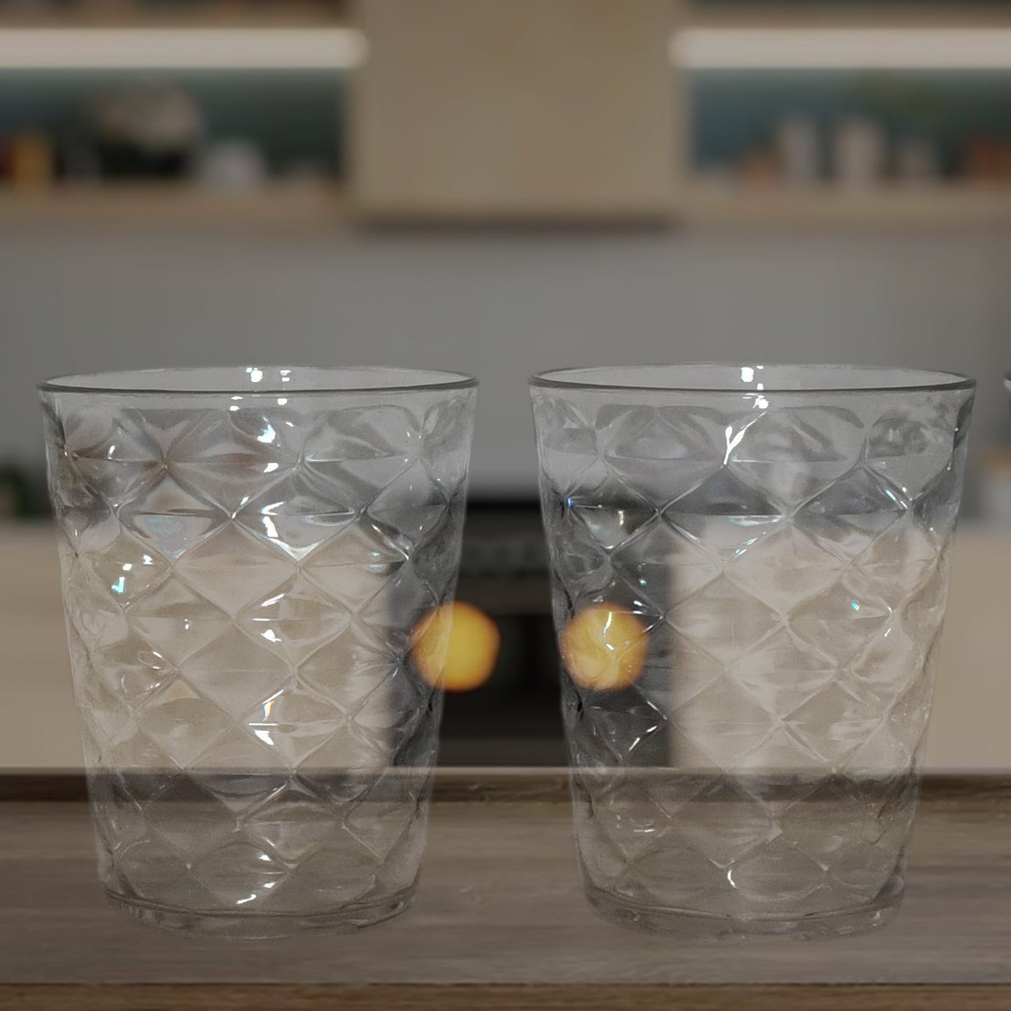 Apex Pyramid Design Unbreakable Plastic Glass ���
