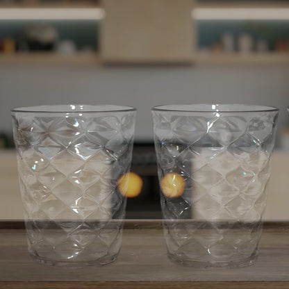 Apex Pyramid Design Unbreakable Plastic Glass ���
