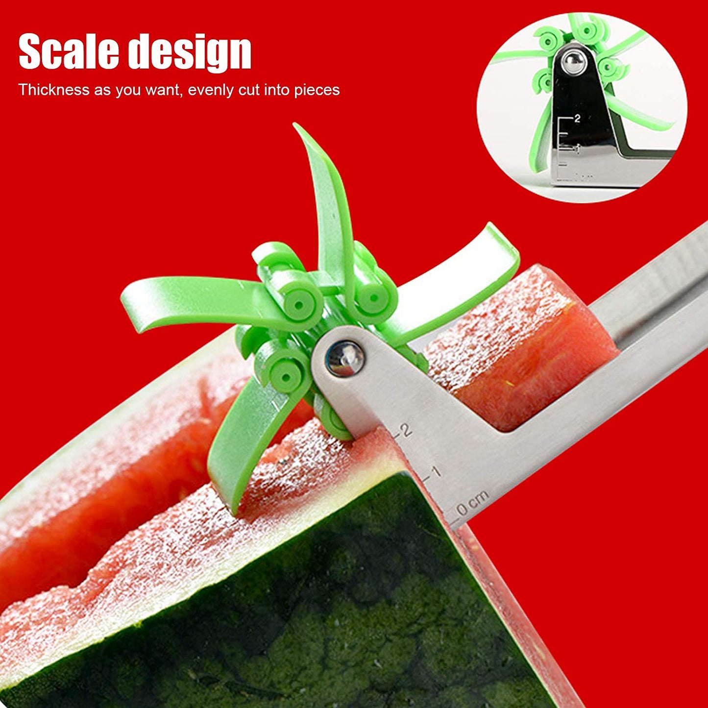 Stainless Steel Washable Watermelon Cutter ��� Windmill Slicer &