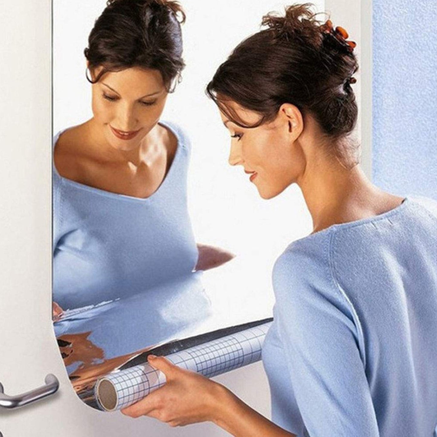 3D Mirror Wall Stickers Wall Mirror Decorative Mirror Paper for Home, Living Room Wall, Bedroom Wall, TV Backdrop Use Paper (100��50 Cm / 3