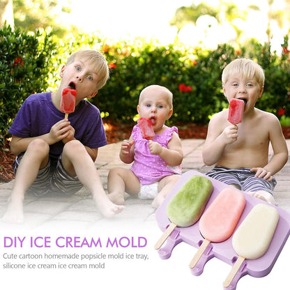 Silicone Sicle Molds ��� DIY Ice Pops with Lids & 50