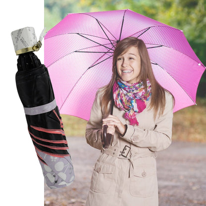 2 Fold Sun Protective Solid Foldable Outdoor Umbrella,��Portable Sun,��UV Protection Lightweight��Rain Umbrella With Umbrella Case��For Girls,