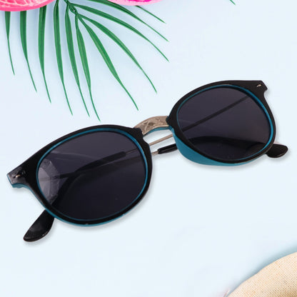 Sky Blue UV Protected Round Sunglasses, classic Sunglasses for Men & Women, Lightweight