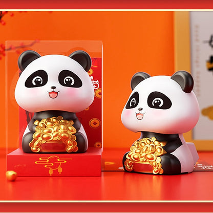 Solar Powered Moving Panda Car Dashboard Decoration ��ï¿