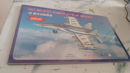 3D Wooden Aircraft Puzzle DIY Assembly Kit (Mix Design ���