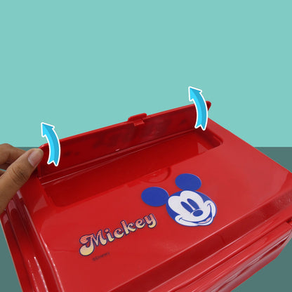 Cartoon Printed 4��Compartment Insulated Lunch Box Stainless Steel |Tiffin Box for Boys, Girls, School & Office Men��for Microwave  Freezer Safe��Adult Children Food Cont