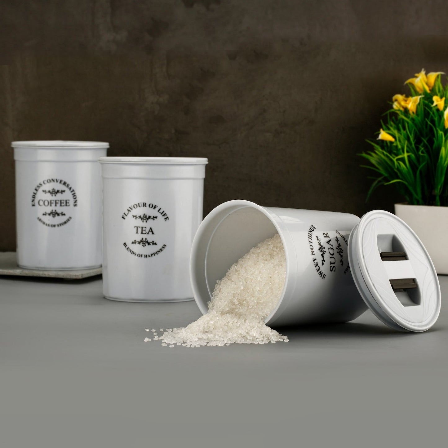 Airtight Containers ��� For Tea, Coffee, Sugar & More (3 Pc