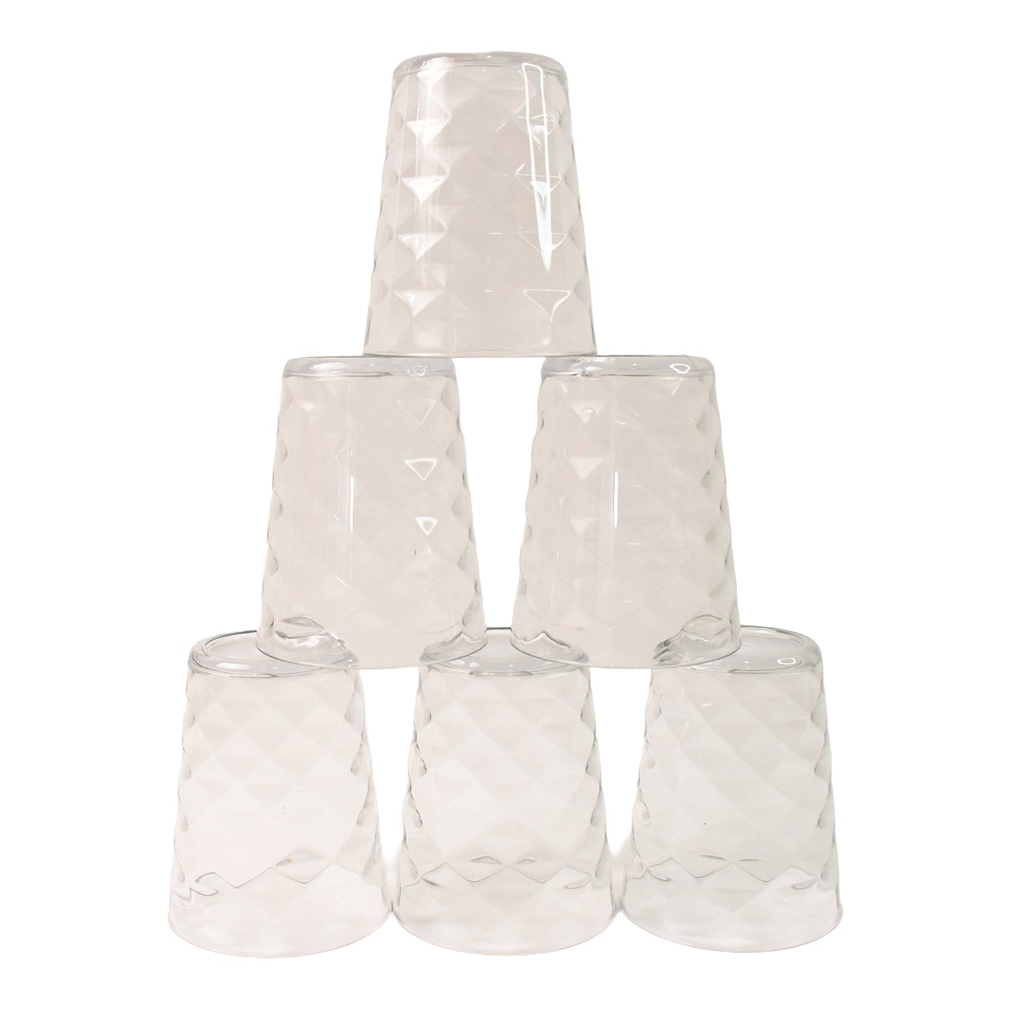 Apex Pyramid Design Unbreakable Plastic Glass ���