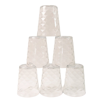 Apex Pyramid Design Unbreakable Plastic Glass ���