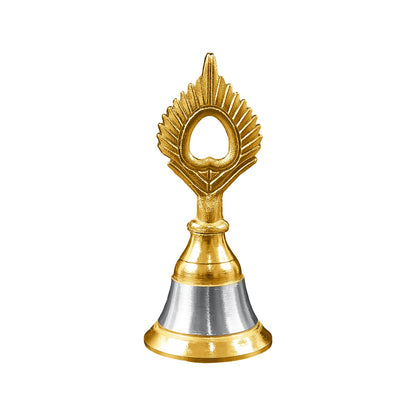 Brass and Steel Temple Ghanti (Pooja Bell) ��� Decorative Spiritual Acc