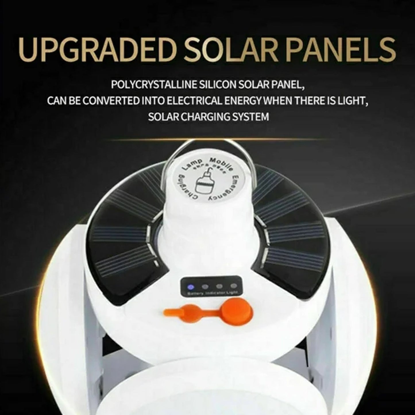 Solar Multi-Functional Emergency LED Light ��� USB Rechargeable, 5 Modes, Foldable, SOS & IP65 Wate