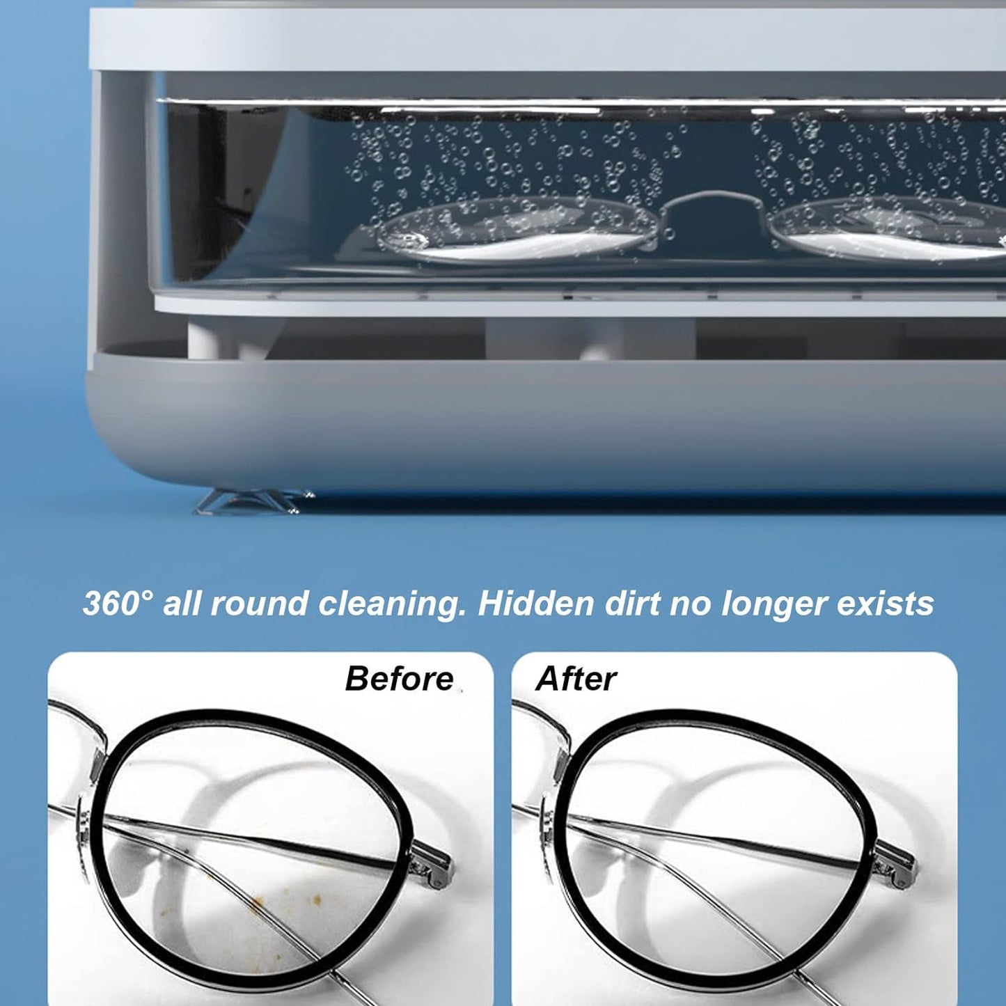 Ultrasonic Jewellery Cleaner ��� Portable High-Frequency Cleaning Machine (Battery Not Inc
