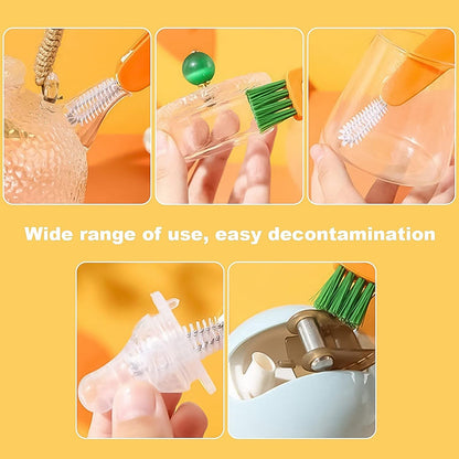 3-in-1 Multifunctional Cleaning Brush Set ��� Mini Bottle, Cup & Lid Cleaner