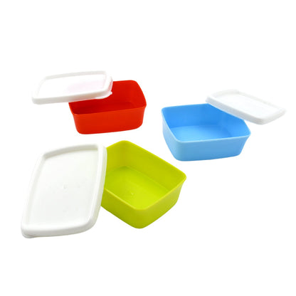 3-Piece Multicolor Airtight Container Set ��� Rectangular Food & Fridge S