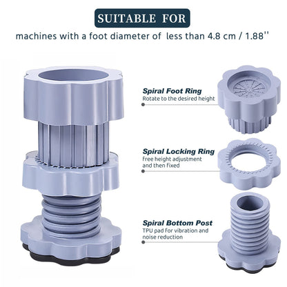 Washing machine support, anti vibration washing machine support adjustable washer anti vibrasion pads, washer & dryer pedestals,��Washing Machine Accessory Anti- Skid Pad PVC Lifting Pad Non-Slip ( 1