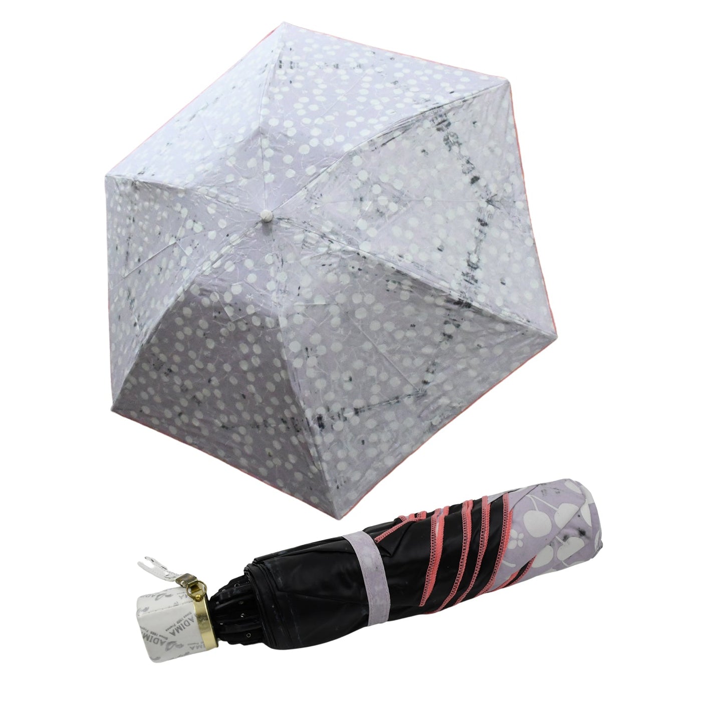 2 Fold Sun Protective Solid Foldable Outdoor Umbrella,��Portable Sun,��UV Protection Lightweight��Rain Umbrella With Umbrella Case��For Girls,