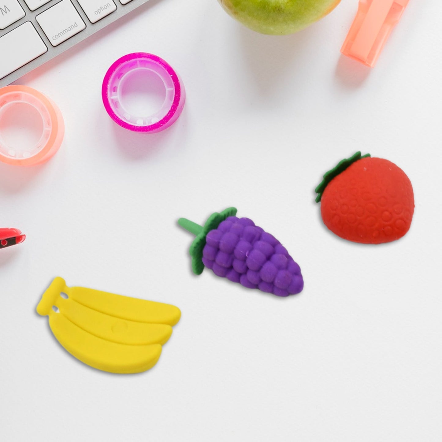 3D Food Fancy & Colorful Erasers ��� Cute Novelty Eraser Set for Kids & School Prize (1 Set / Mix Design &