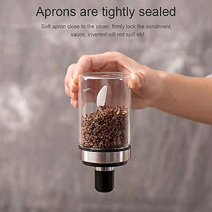 Transparent Glass��Oil Dispenser 500 ML Bottle Set of 2, Spice Jar 250 ML Set of 3, Oil Bottle for Kitchen, Oil & Vinegar Storage Glass Bottle, Glass Container for Spice, Masala (5 Pcs