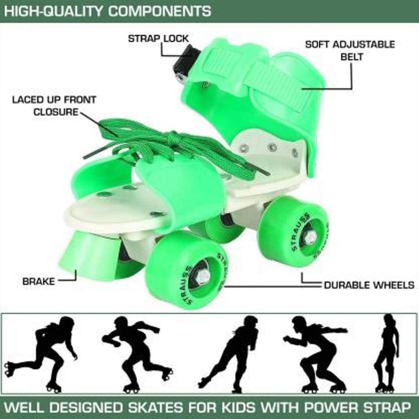 Roller Skates for Kids, Very Adjustable & Comfortable to Use / Roller Skate, Skating / (Pair of 1)ï¿