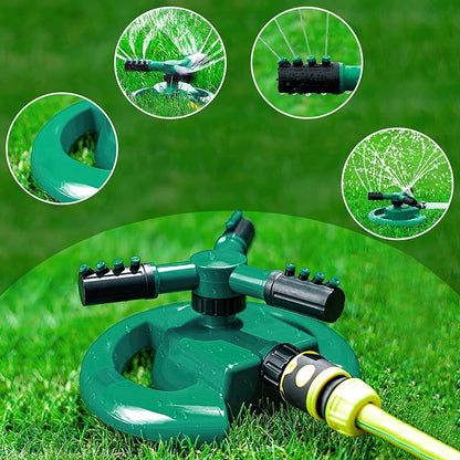 3 Arm 360�� Sector Rotating Water Sprinkler Garden Pipe Hose Irrigation