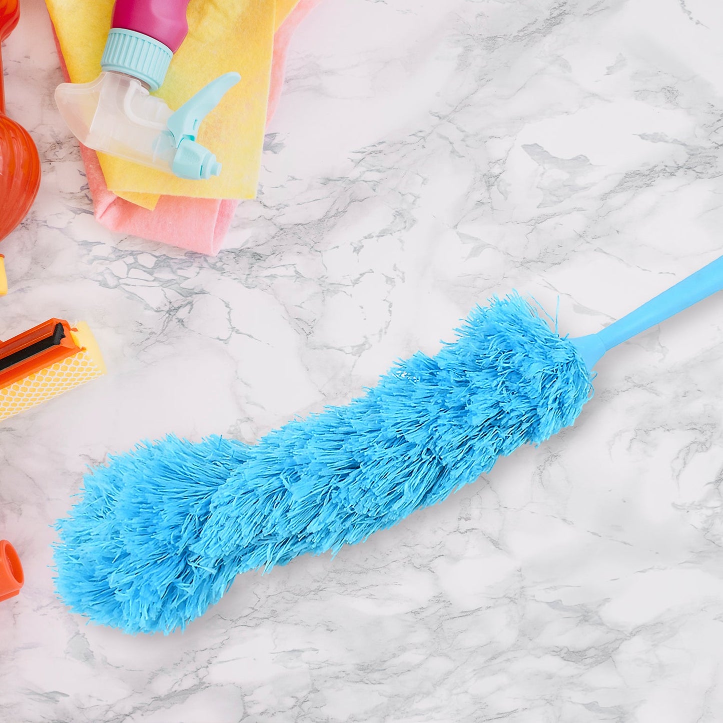 Adjustable Long Handle Microfiber Dust Brush ��� Foldable Ceiling & Appliance C