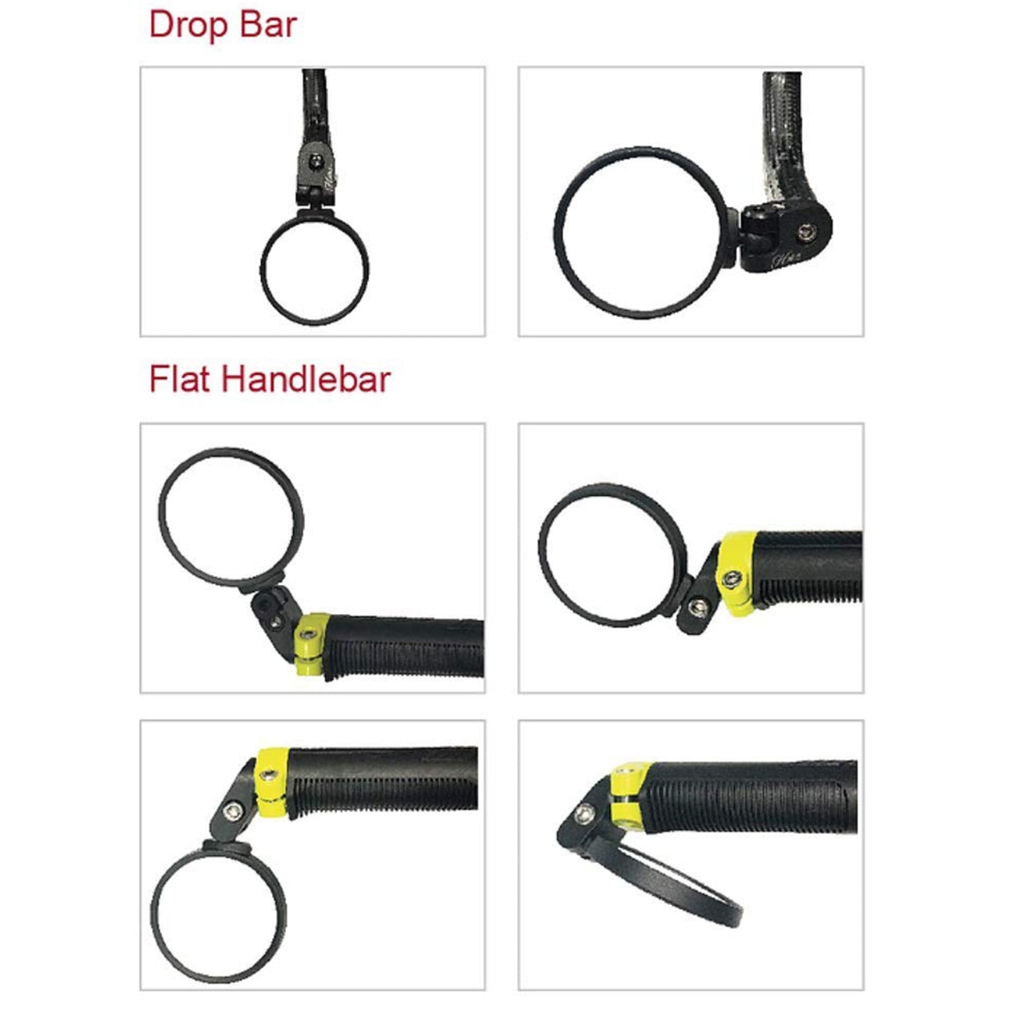 Bar End Bike Mirror: 360�� Rotatable & Foldable (1