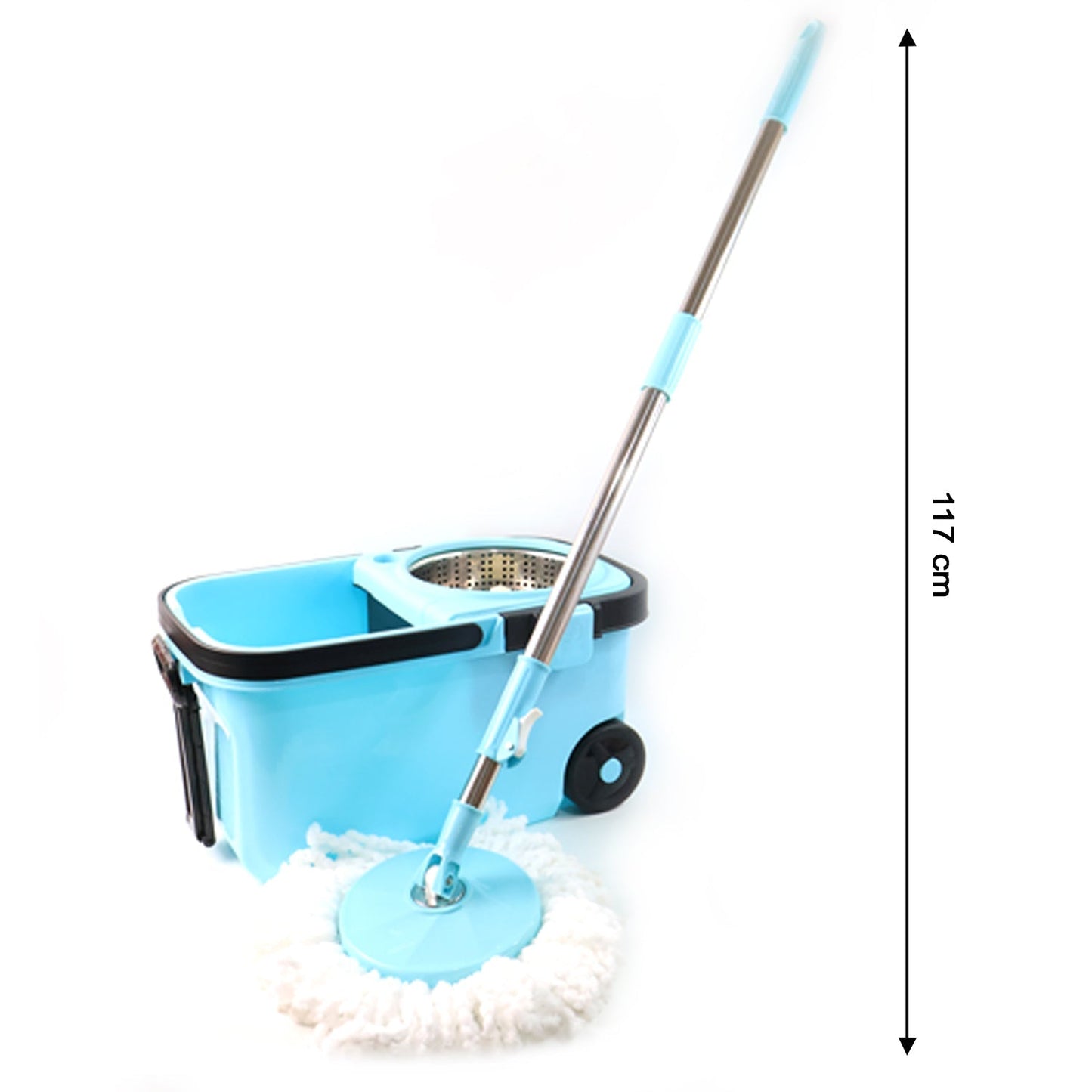 360�� Spin Mop with Super Absorbent Microfiber Heads (1