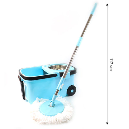360�� Spin Mop with Super Absorbent Microfiber Heads (1