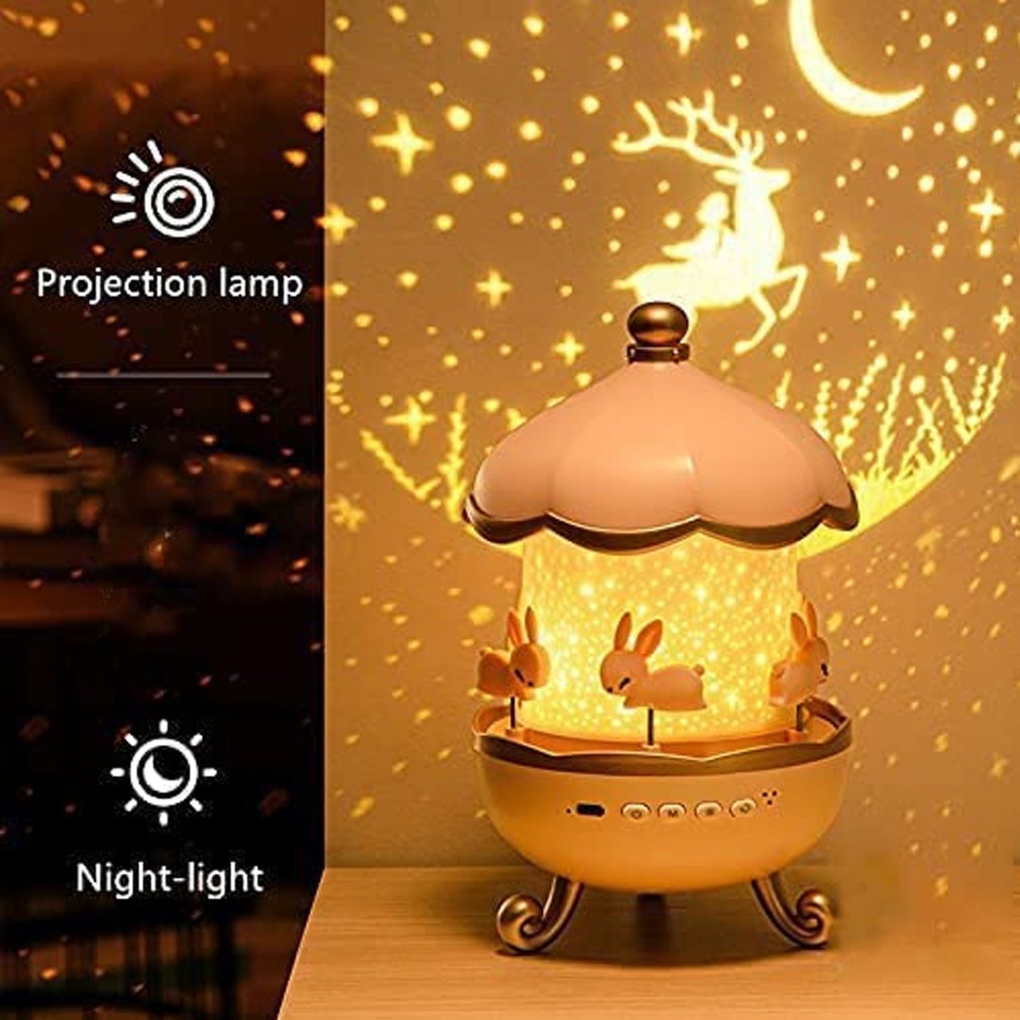 Bunny���s Carousel Rotating LED Night