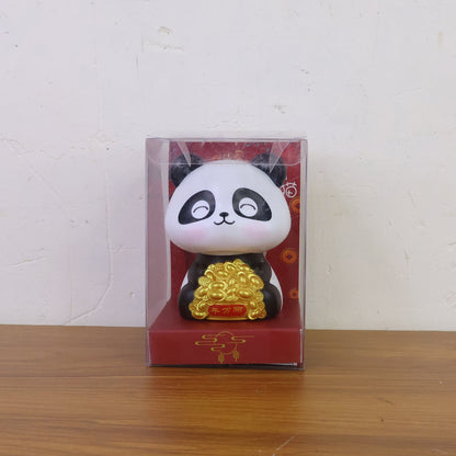 Solar Powered Moving Panda Car Dashboard Decoration ��ï¿