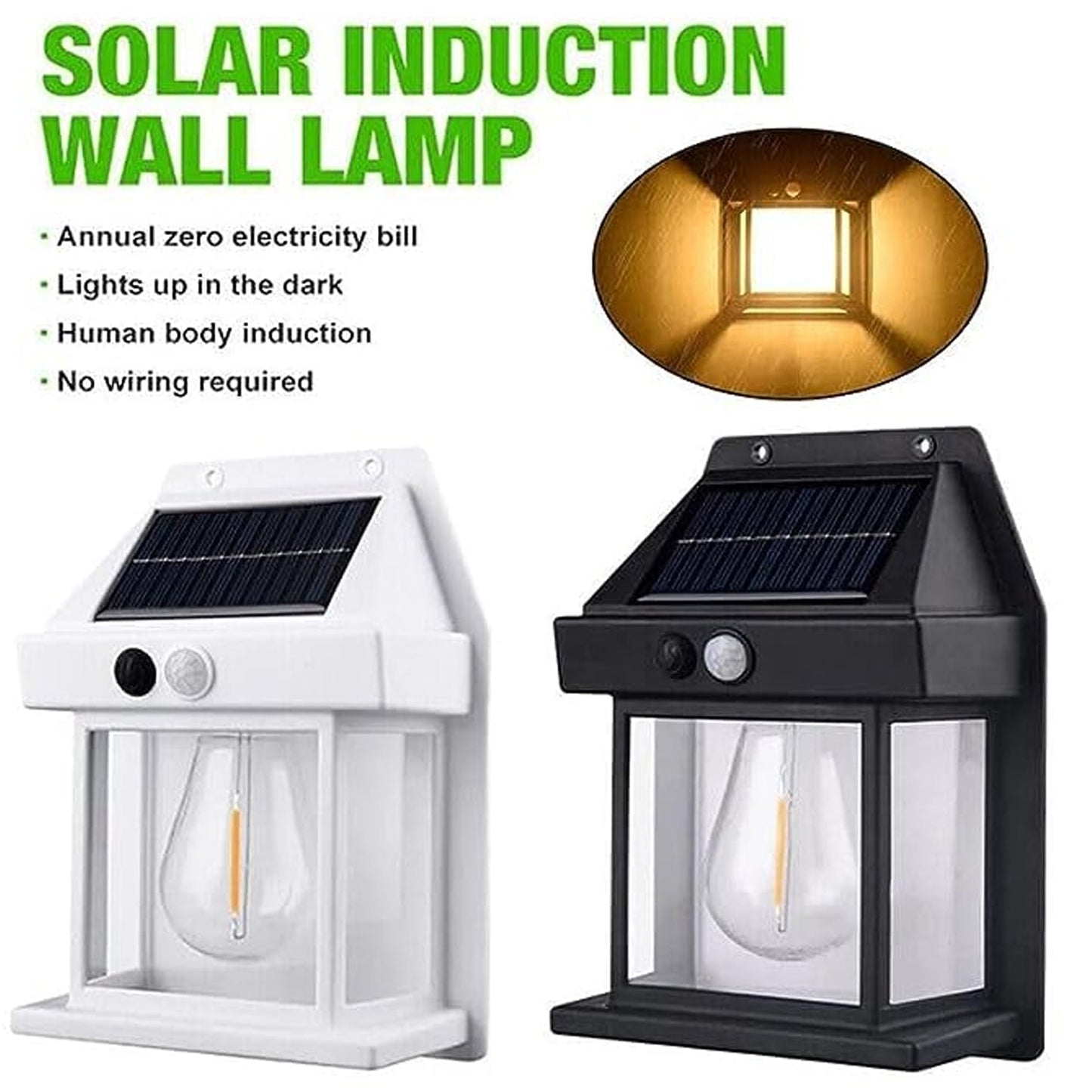 Solar Wall Lamp ��� Wireless Outdoor Light with Motion Sensor & 3